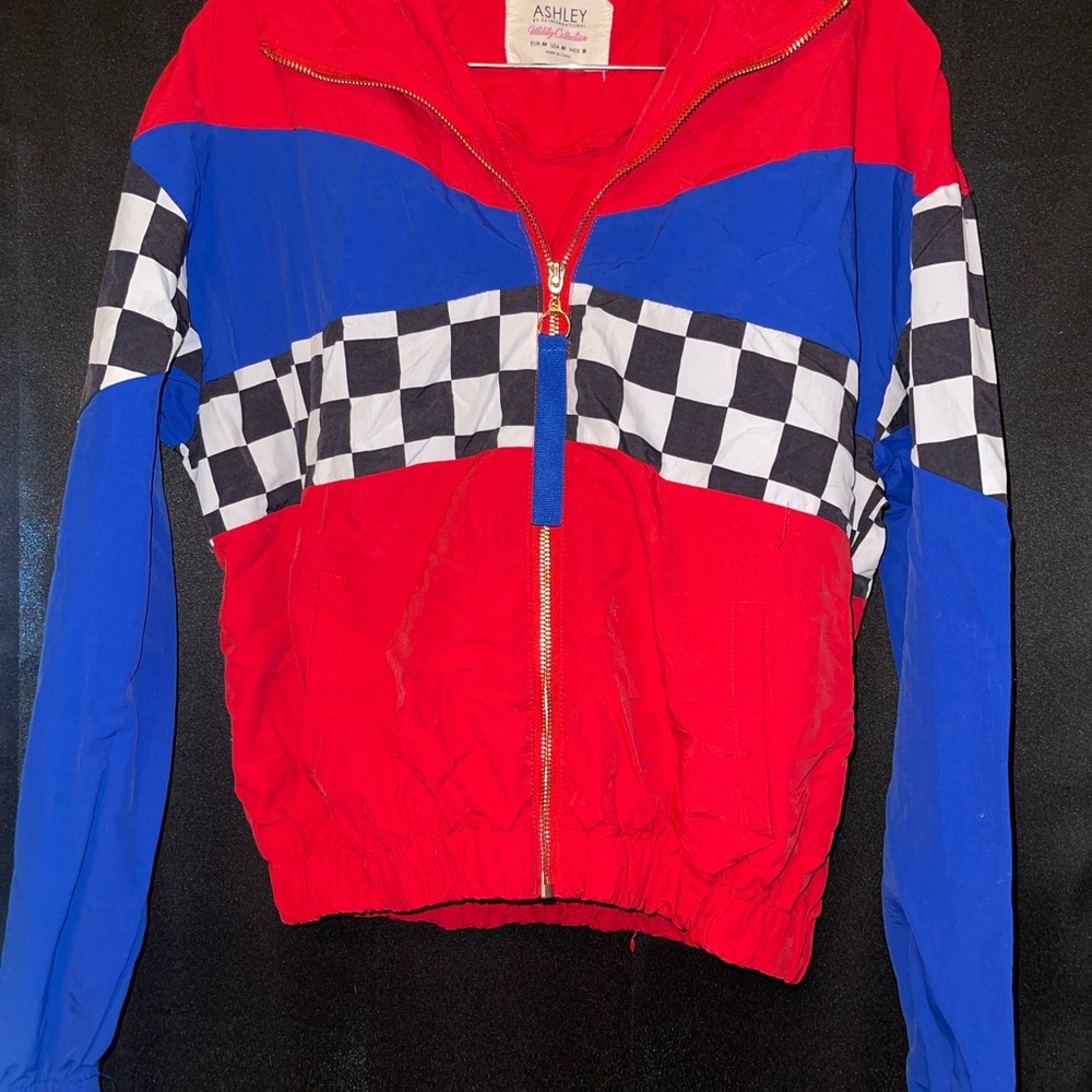 Red and Blue Checkered Jacket